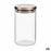 Jar Hermetically sealed Copper Metal 1 L 10,2 x 18 x 10,2 cm (12 Units)