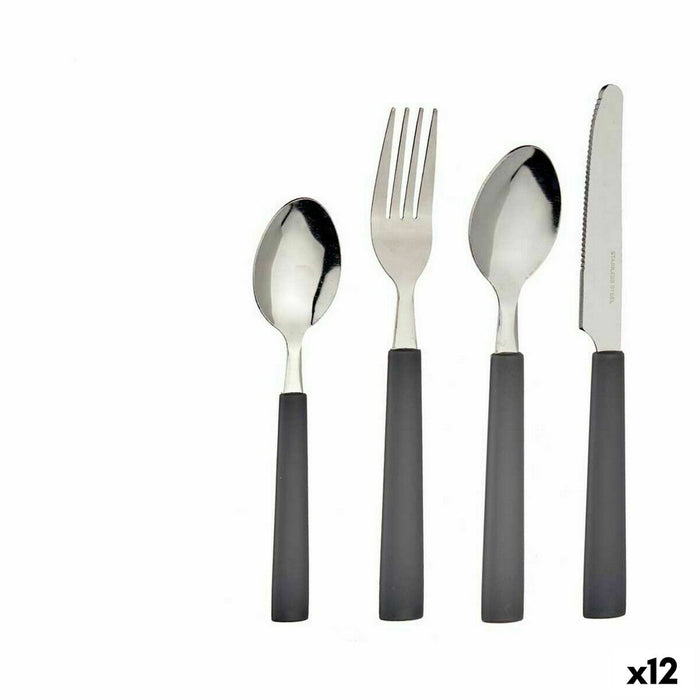 Cutlery Set Grey Stainless steel (12 Units)