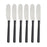 Set Butter Knife Silver Black Stainless steel Plastic (12 Units)