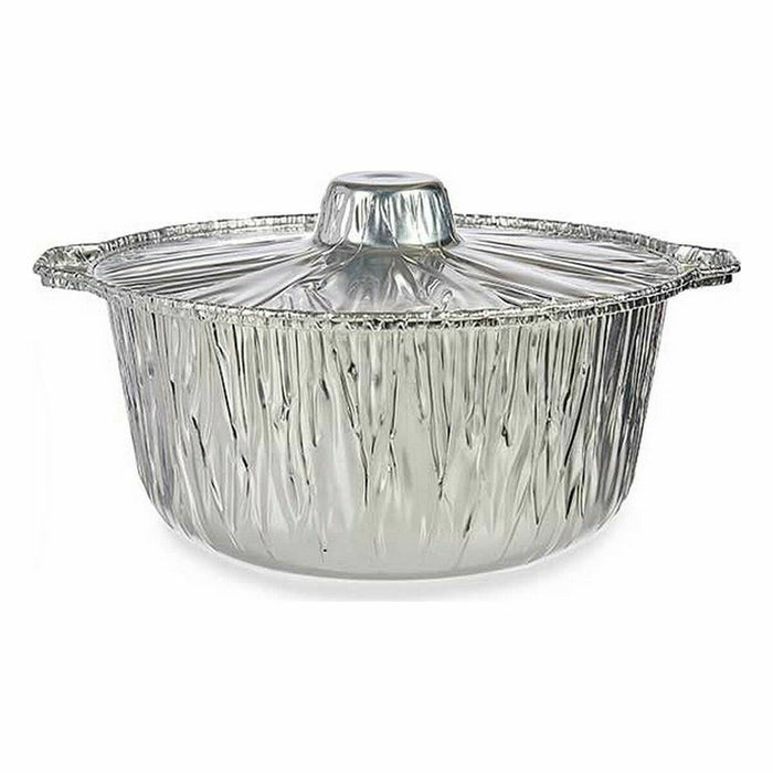 Set of Kitchen Dishes Disposable Pan With lid Aluminium 29 x 26 x 12 cm (12 Units)