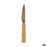 Peeler Knife Silver Brown Stainless steel Bamboo 22 x 19,5 x 2 cm (12 Units)