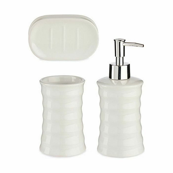 Bath Set White Ceramic (12 Units)