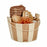 Bath Set Bucket with Handle Brown (12 Units)