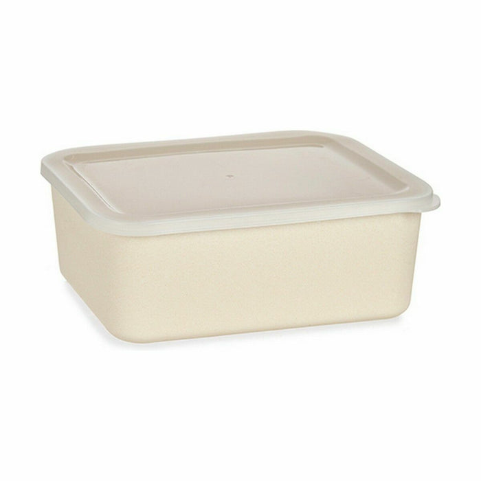 Storage Box with Lid Yellow 17 x 8 x 23,5 cm (6 Units)