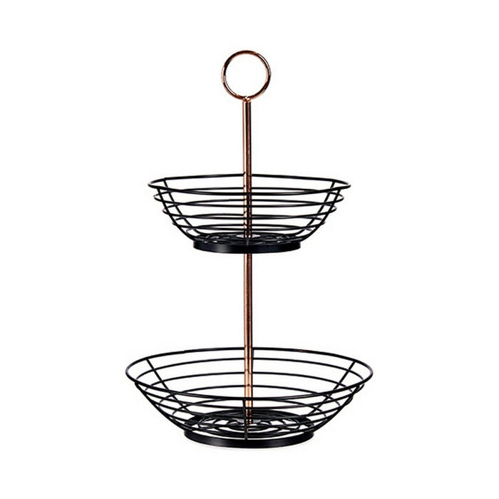 Fruit Bowl Black Copper Iron 28,5 x 8,5 x 28,5 cm (8 Units)