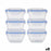 Set of lunch boxes Hermetic Blue Transparent Plastic 900 ml 14,5 x 8,5 x 14,5 cm (8 Units)