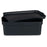 Storage Box with Lid Anthracite Plastic 6 L 21 x 11 x 32 cm (12 Units)