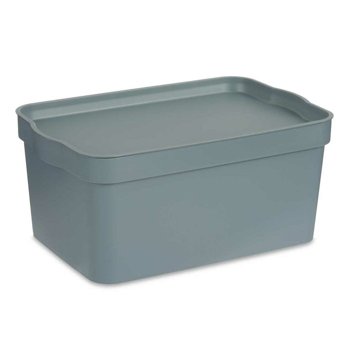 Storage Box with Lid Grey Plastic 7,5 L 21 x 14,2 x 32 cm (12 Units)