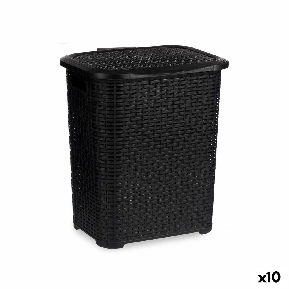 Laundry Basket Anthracite Plastic 42 L 34,5 x 48 x 41 cm (10 Units)