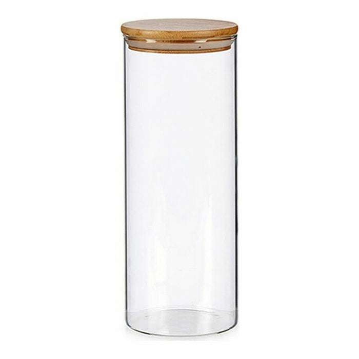 Tin Transparent Bamboo Borosilicate Glass 1,8 L 10,4 x 26 x 10,4 cm (12 Units)