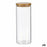 Tin Transparent Bamboo Borosilicate Glass 1,8 L 10,4 x 26 x 10,4 cm (12 Units)