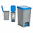 Recycling Waste Bin With pedal Blue Plastic (8 Units)