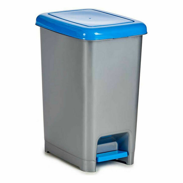 Recycling Waste Bin With pedal Blue Plastic (8 Units)