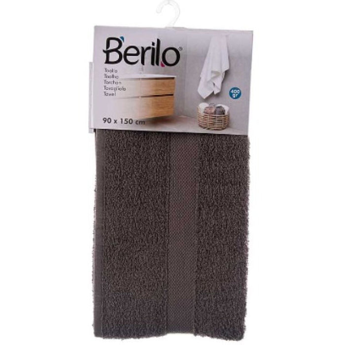 Bath towel 90 x 150 cm Grey (3 Units)