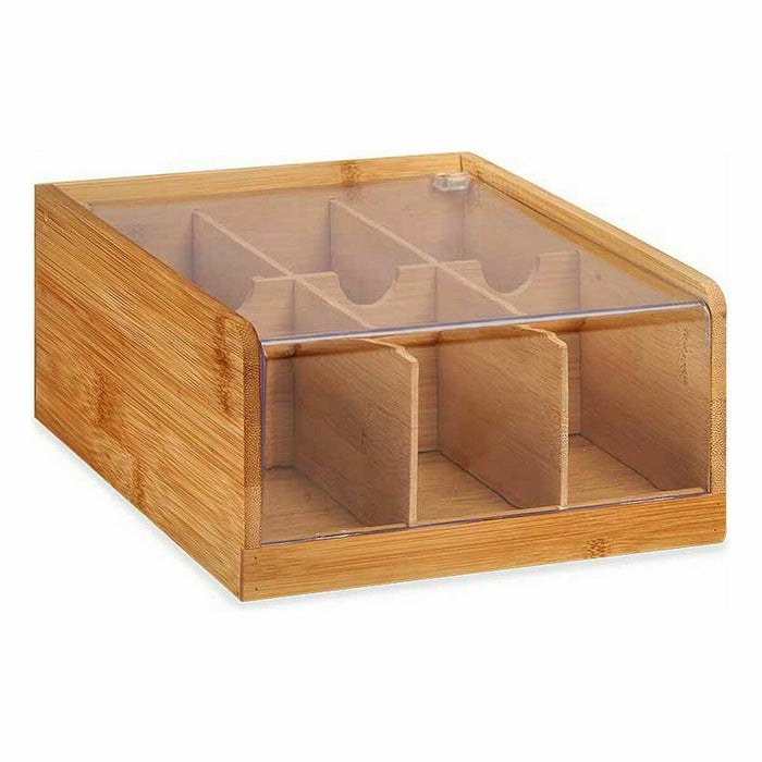 Organiser Tea Bamboo 22 x 10 x 20,5 cm (6 Units)
