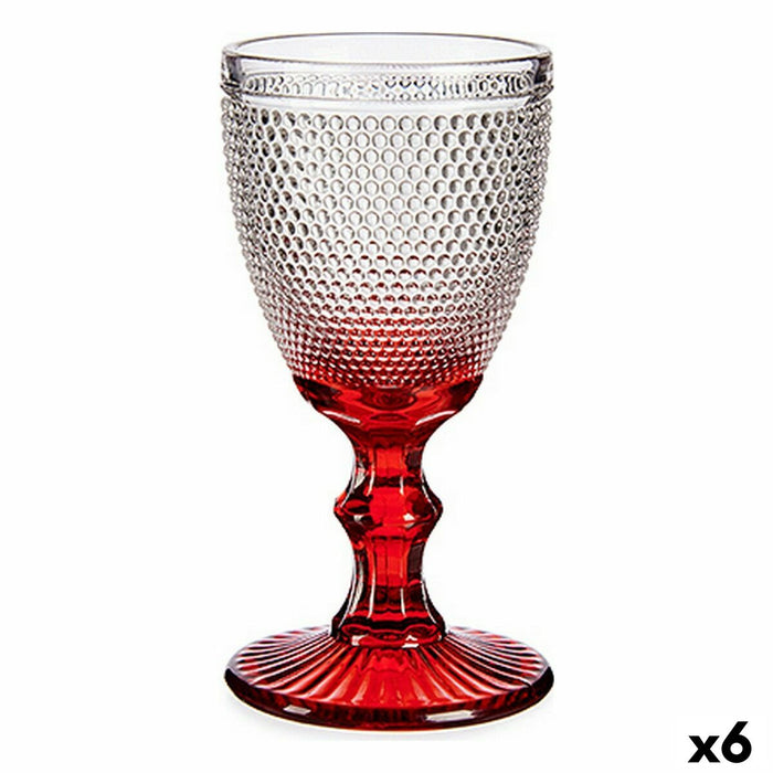 Wineglass Points Red Glass 240 ml (6 Units)