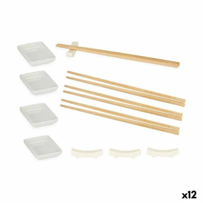 Sushi Set White Ceramic (12 Units)