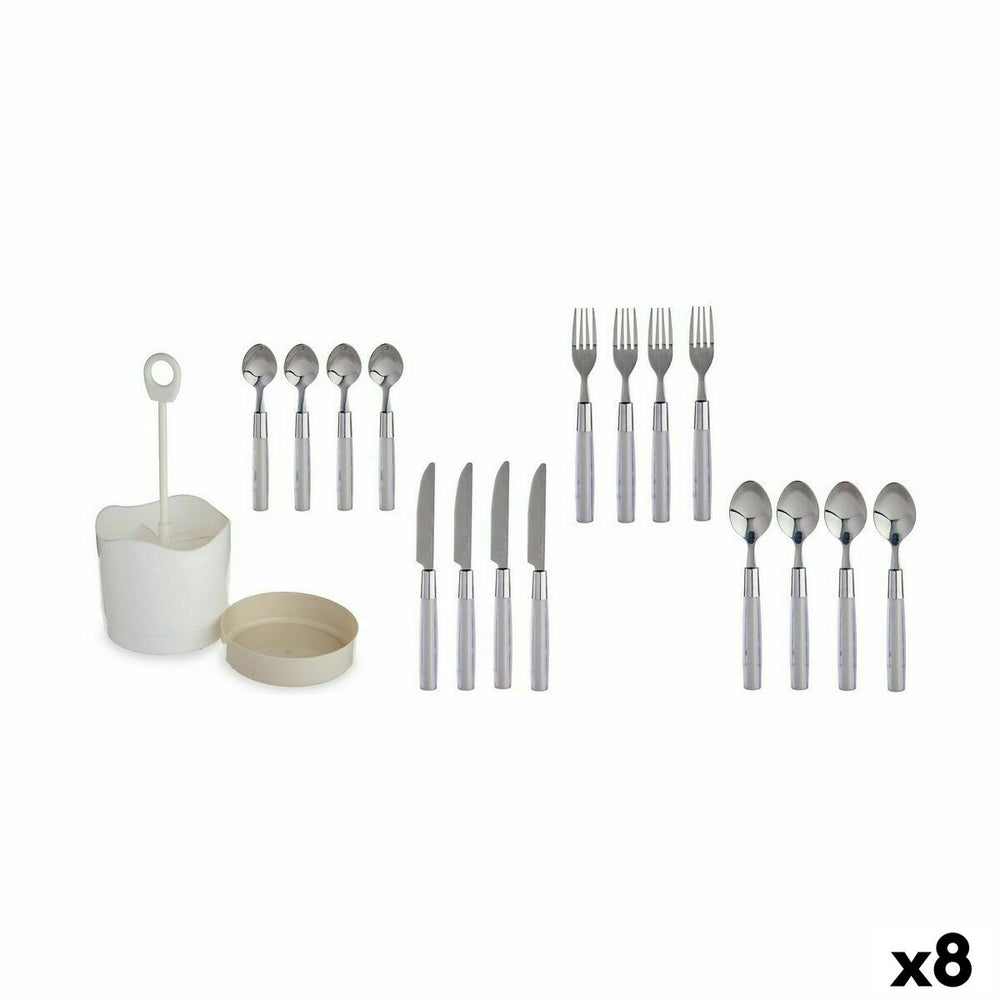 Cutlery Set Grey Stainless steel (8 Units)