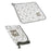 Kitchen Cloth Grey White (12 Units)