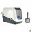 Cat Litter Box White Anthracite Plastic 39,7 x 57 x 39 cm (6 Units)