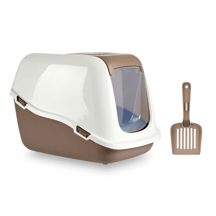 Cat Litter Box White Beige Plastic 39,7 x 57 x 39 cm (6 Units)