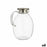 Jar with Lid and Dosage Dispenser Transparent Stainless steel 2,5 L (6 Units)