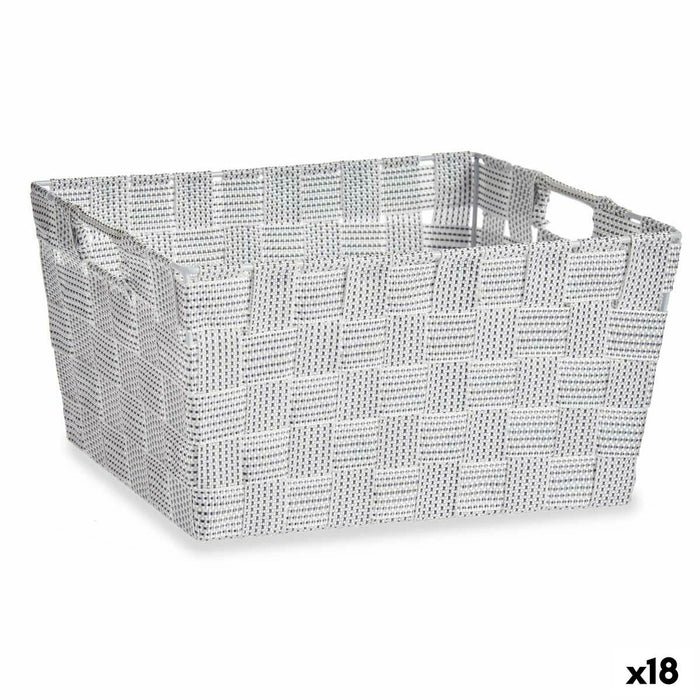 Multi-purpose basket White Cloth 30,4 x 14 x 20 cm (18 Units)