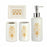 Bath Set White Golden Ceramic (12 Units)