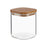 Jar Transparent Bamboo Borosilicate Glass 880 ml 10,5 x 11,7 x 10,5 cm (12 Units)