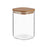 Jar Transparent Bamboo Borosilicate Glass 1,2 L (12 Units)