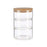 Set of Stackable Hermetically-sealed Kitchen Containers Transparent Bamboo 1,2 L 11,2 x 17,5 x 11,2 cm (8 Units)