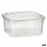 Rectangular Lunchbox with Lid Transparent polypropylene 500 ml 12,3 x 6 x 13 cm (24 Units)