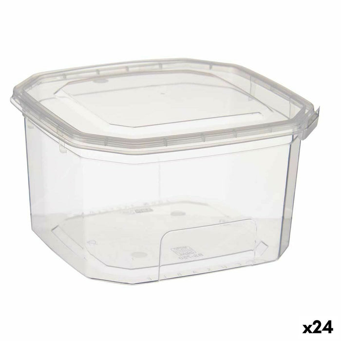 Rectangular Lunchbox with Lid Transparent polypropylene 750 ml 12,8 x 7,5 x 13,5 cm (24 Units)