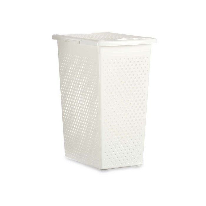 Laundry Basket White Plastic 38 L 27,5 x 49,5 x 38 cm (10 Units)