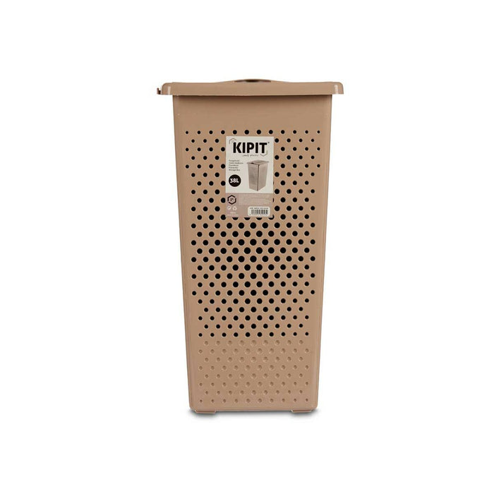 Laundry Basket Beige Plastic 38 L 27 x 49,5 x 38,5 cm (10 Units)