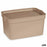 Storage Box with Lid Beige Plastic 2,3 L 13,5 x 11 x 20 cm (24 Units)