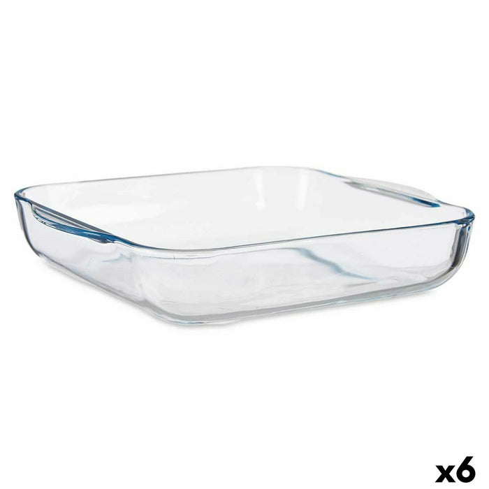 Baking tray Transparent Borosilicate Glass 27,7 x 6,5 x 31,2 cm (6 Units)