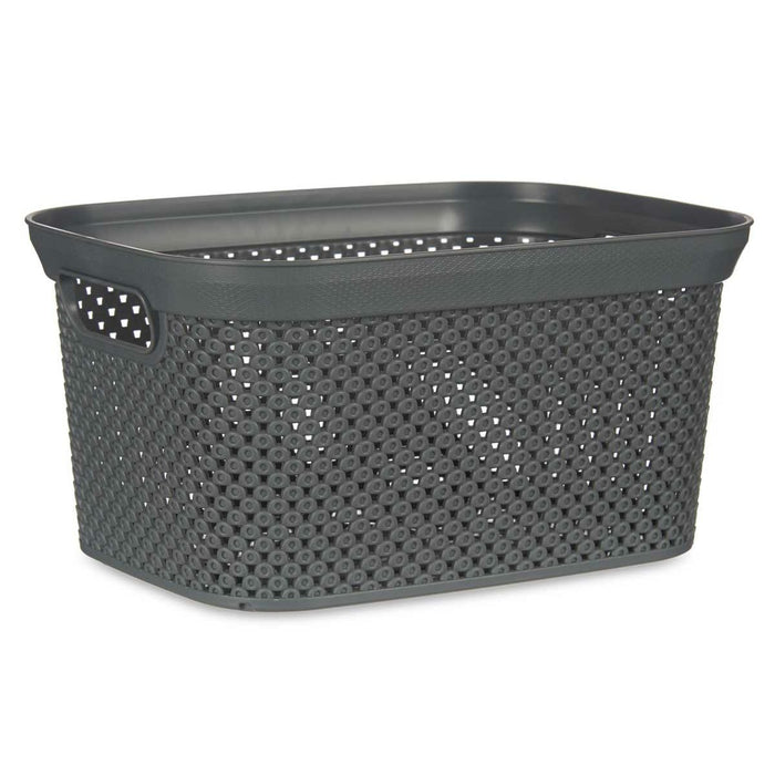 Laundry Basket Anthracite Plastic 5 L 20 x 14 x 27 cm (24 Units)