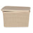 Storage Box with Lid Beige Plastic 19 L 28 x 22 x 39 cm (12 Units)