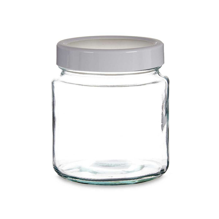 Jar White Plastic 1 L 11,5 x 13,2 x 11,5 cm (12 Units)