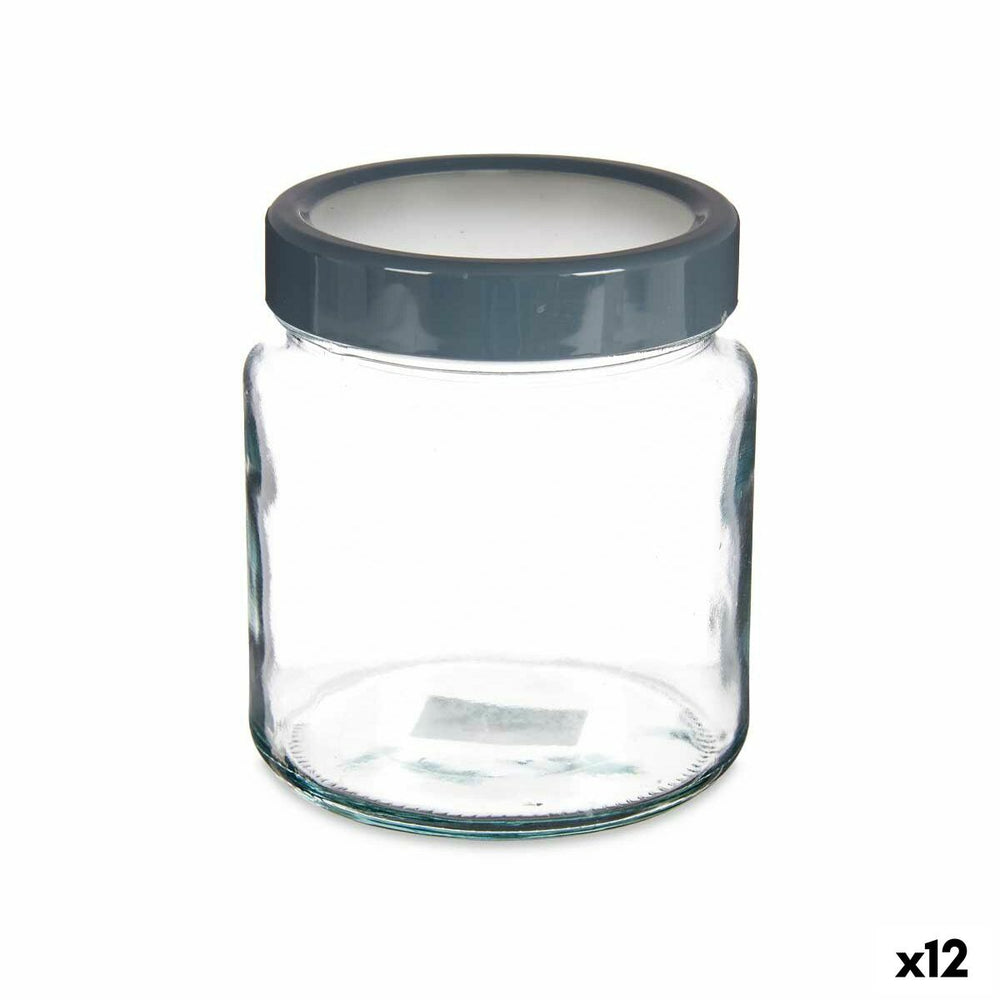 Jar Grey polypropylene 1 L 11,5 x 13,2 x 11,5 cm (12 Units)