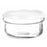 Round Lunch Box with Lid White Plastic 415 ml 12 x 6 x 12 cm (24 Units)