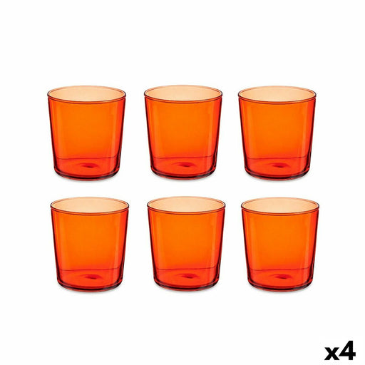 Set of glasses Bistro Red Glass 380 ml (4 Units)