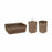 Bath Set Brown Plastic (12 Units)