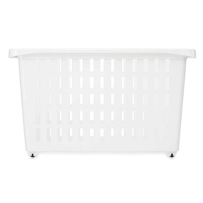 Multi-purpose basket With wheels White Plastic 17,5 x 26 x 46 cm (12 Units)