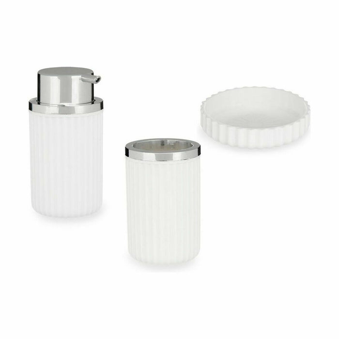 Bath Set White Plastic (12 Units)