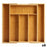 Cutlery Organiser Adaptable compartment Extendable Bamboo (6 Units)