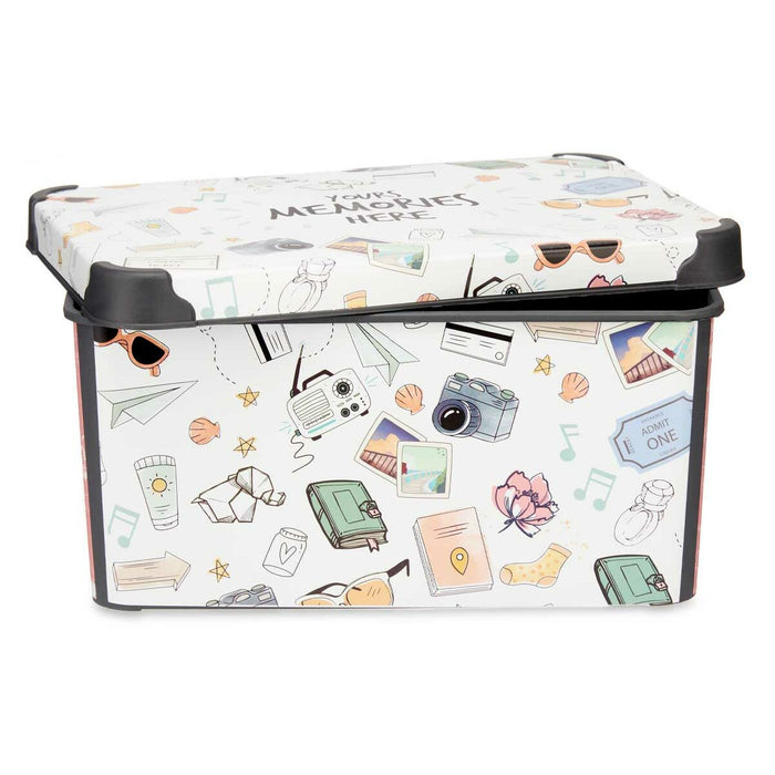 Storage Box with Lid Memories Young Plastic 10 L 23,5 x 16,5 x 35 cm (12 Units)