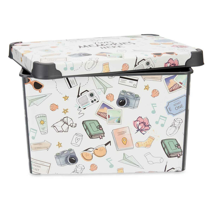 Storage Box with Lid Memories Young Plastic 17 L 27,5 x 22 x 36,5 cm (12 Units)