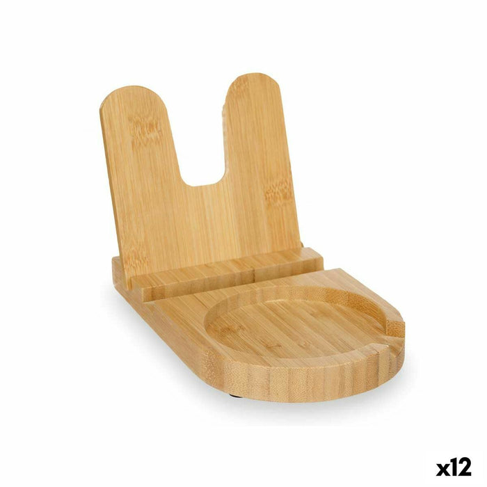 Kitchen Utensils Stand Natural Bamboo 12,7 x 20,5 x 3,5 cm (12 Units)